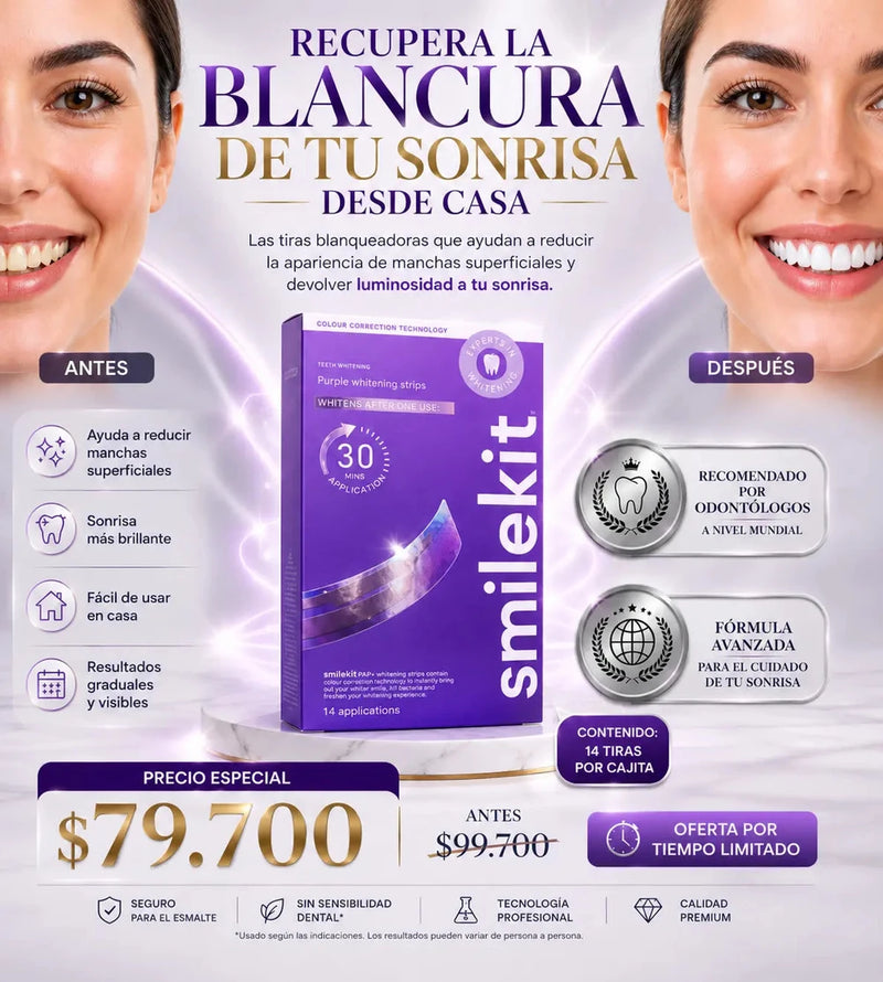SmileKit - Tiras Blanqueadoras Dentales